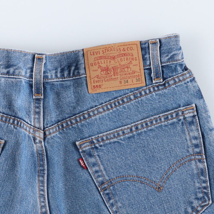00'S Levi's 550 Relaxed Fit Tapered Denim Pants Made in USA Men's W33 cotton blue type Vintage Second Hand