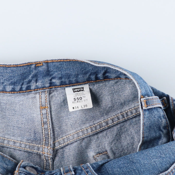 00'S Levi's 550 Relaxed Fit Tapered Denim Pants Made in USA Men's W33 cotton blue type Vintage Second Hand