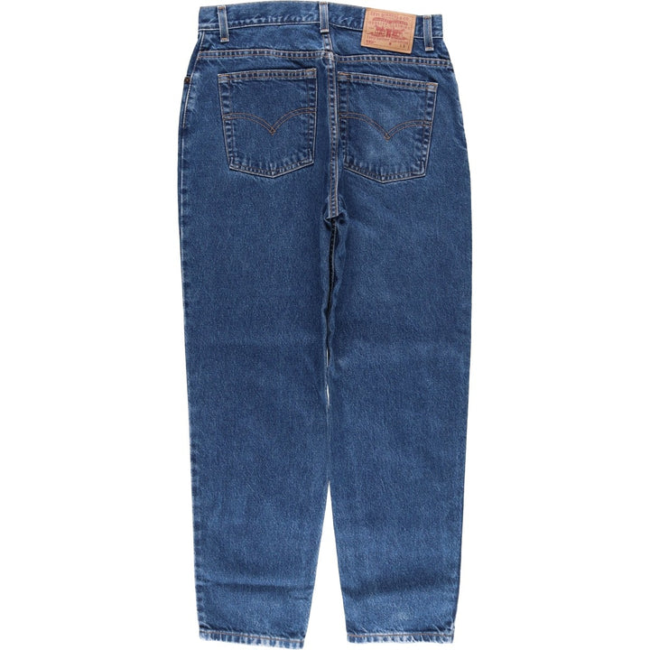 00'S Levi's 550 Relaxed Fit Tapered Leg Tapered Denim Pants Women's XL (w31) cotton blue type Vintage Second Hand