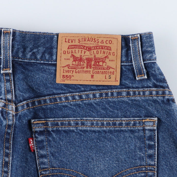 00'S Levi's 550 Relaxed Fit Tapered Leg Tapered Denim Pants Women's XL (w31) cotton blue type Vintage Second Hand