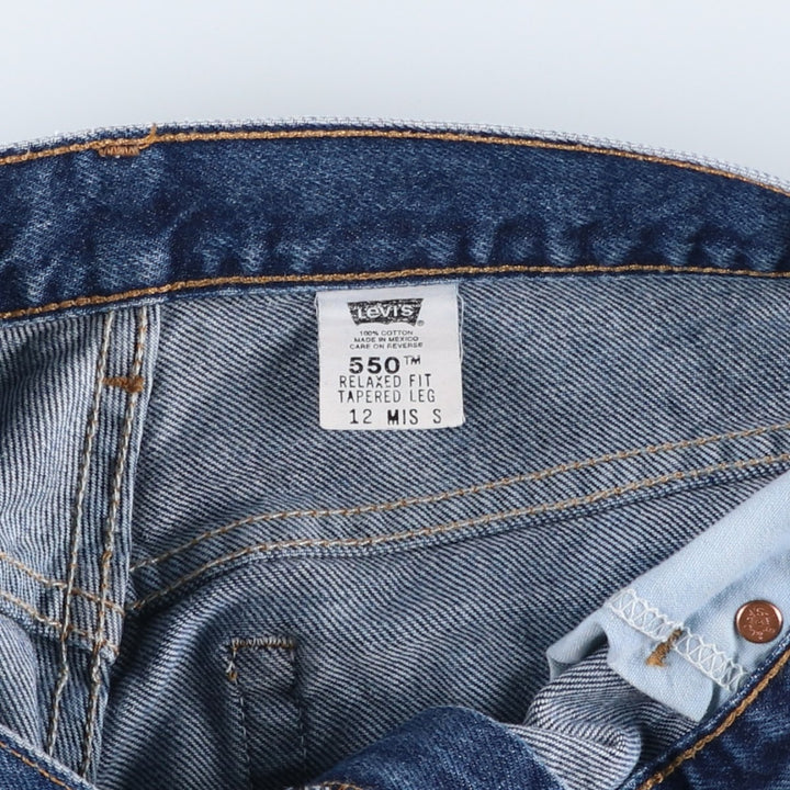 00'S Levi's 550 Relaxed Fit Tapered Leg Tapered Denim Pants Women's XL (w31) cotton blue type Vintage Second Hand