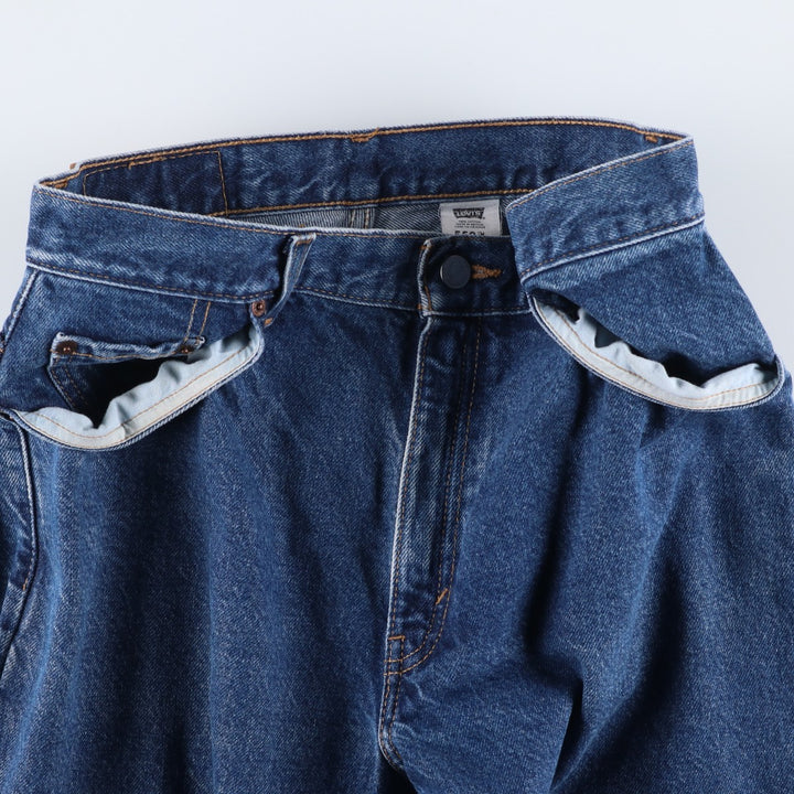 00'S Levi's 550 Relaxed Fit Tapered Leg Tapered Denim Pants Women's XL (w31) cotton blue type Vintage Second Hand