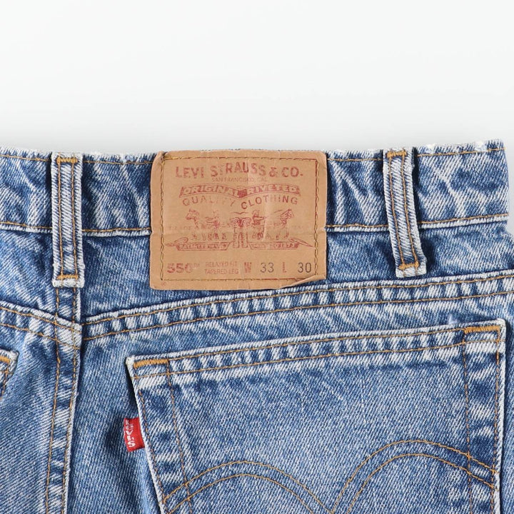 2000'S Levi's 550-4891 Tapered Denim Pants, Made in Canada, Men's Size W32 cotton Blue type light blue Vintage Second Hand