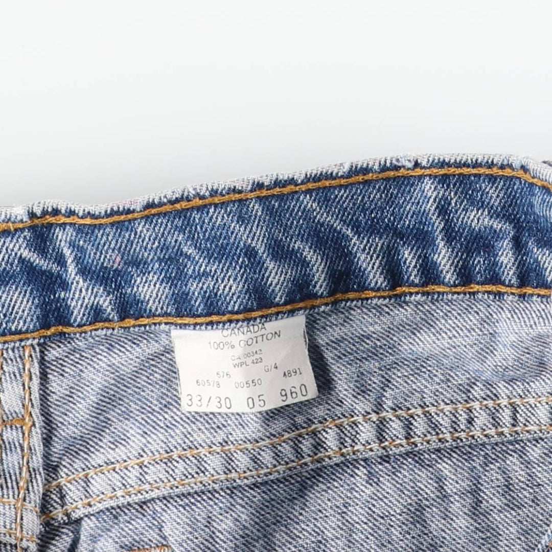 2000'S Levi's 550-4891 Tapered Denim Pants, Made in Canada, Men's Size W32 cotton Blue type light blue Vintage Second Hand