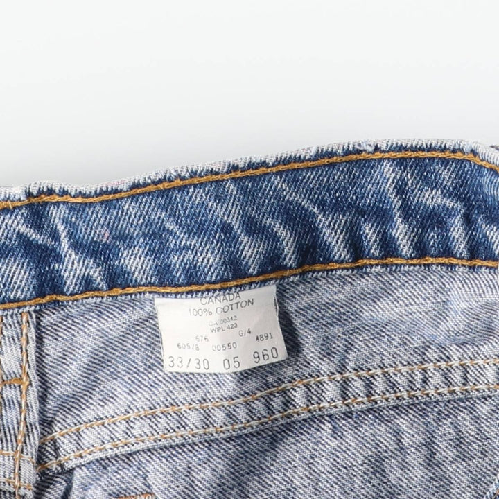 2000'S Levi's 550-4891 Tapered Denim Pants, Made in Canada, Men's Size W32 cotton Blue type light blue Vintage Second Hand