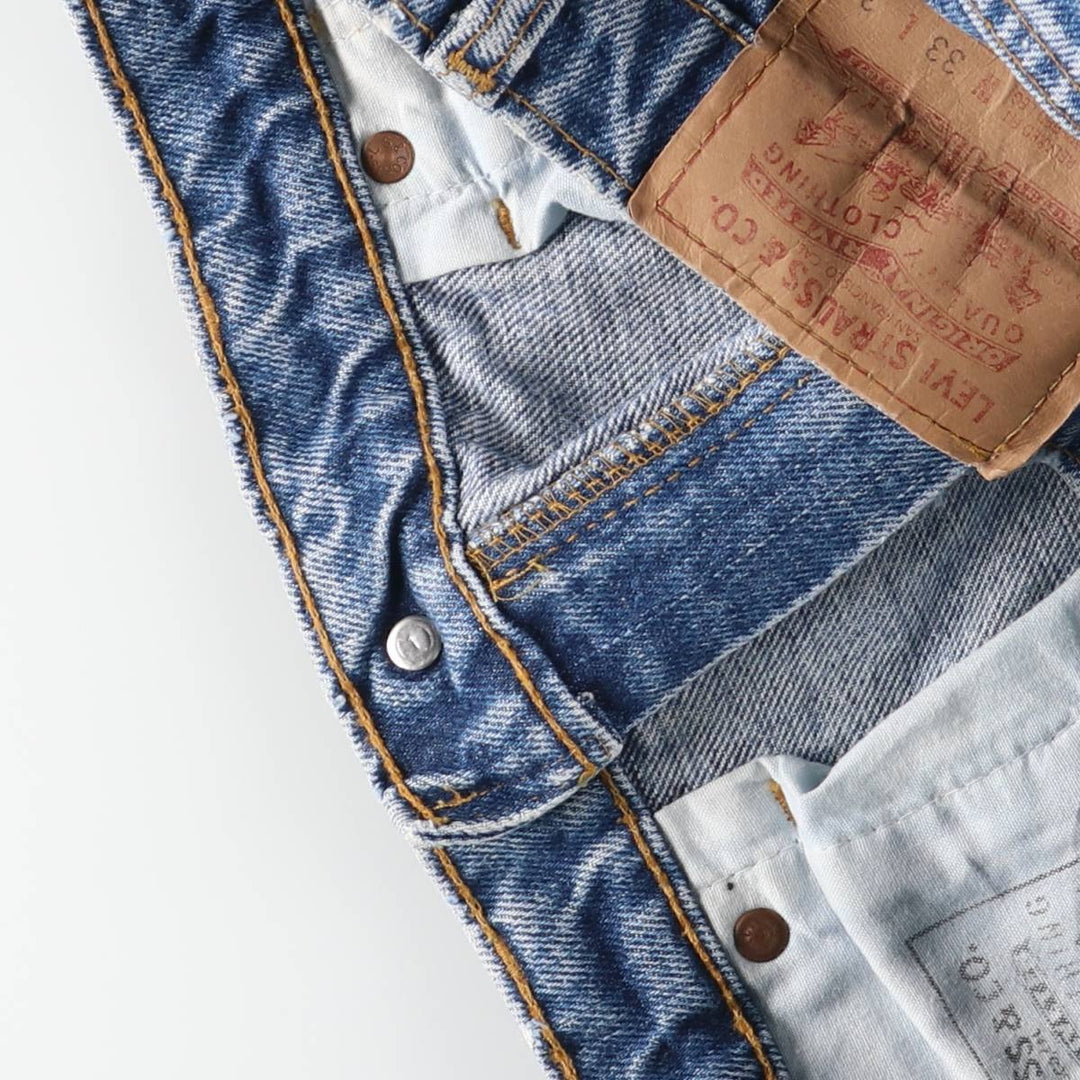 2000'S Levi's 550-4891 Tapered Denim Pants, Made in Canada, Men's Size W32 cotton Blue type light blue Vintage Second Hand