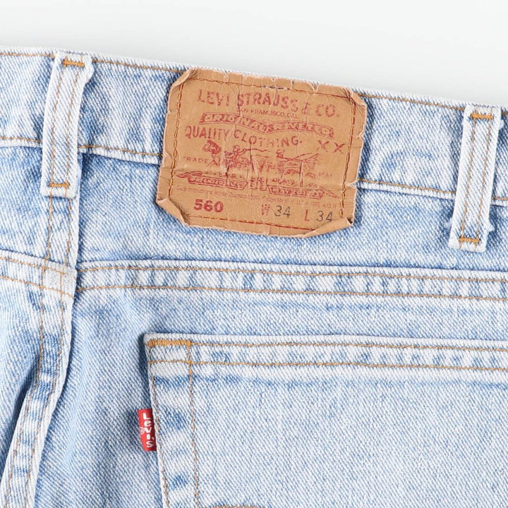 90s-00'S Levi's 00560-4834 Tapered Denim Pants, Made in USA, Men's Size 34, Vintage cotton blue type Vintage Second Hand