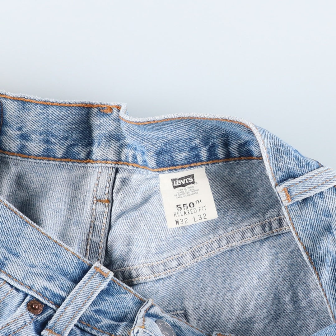 2000'S Levi's 00550-4834 Relaxed Fit Tapered Denim Pants, Made in USA, Sizes W32L32 (Men's Size 32) cotton blue type Vintage Second Hand