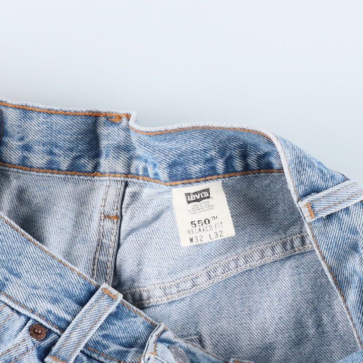 2000'S Levi's 00550-4834 Relaxed Fit Tapered Denim Pants, Made in USA, Sizes W32L32 (Men's Size 32) cotton blue type Vintage Second Hand