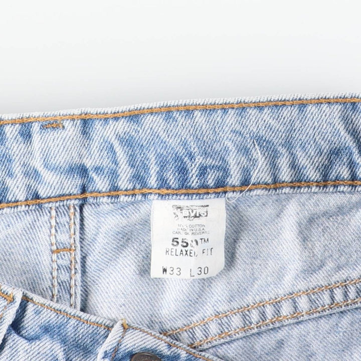 90'S Levi's 550 Relaxed Fit Tapered Denim Pants Made in USA Men's W32 Vintage cotton Blue type light blue Vintage Second Hand