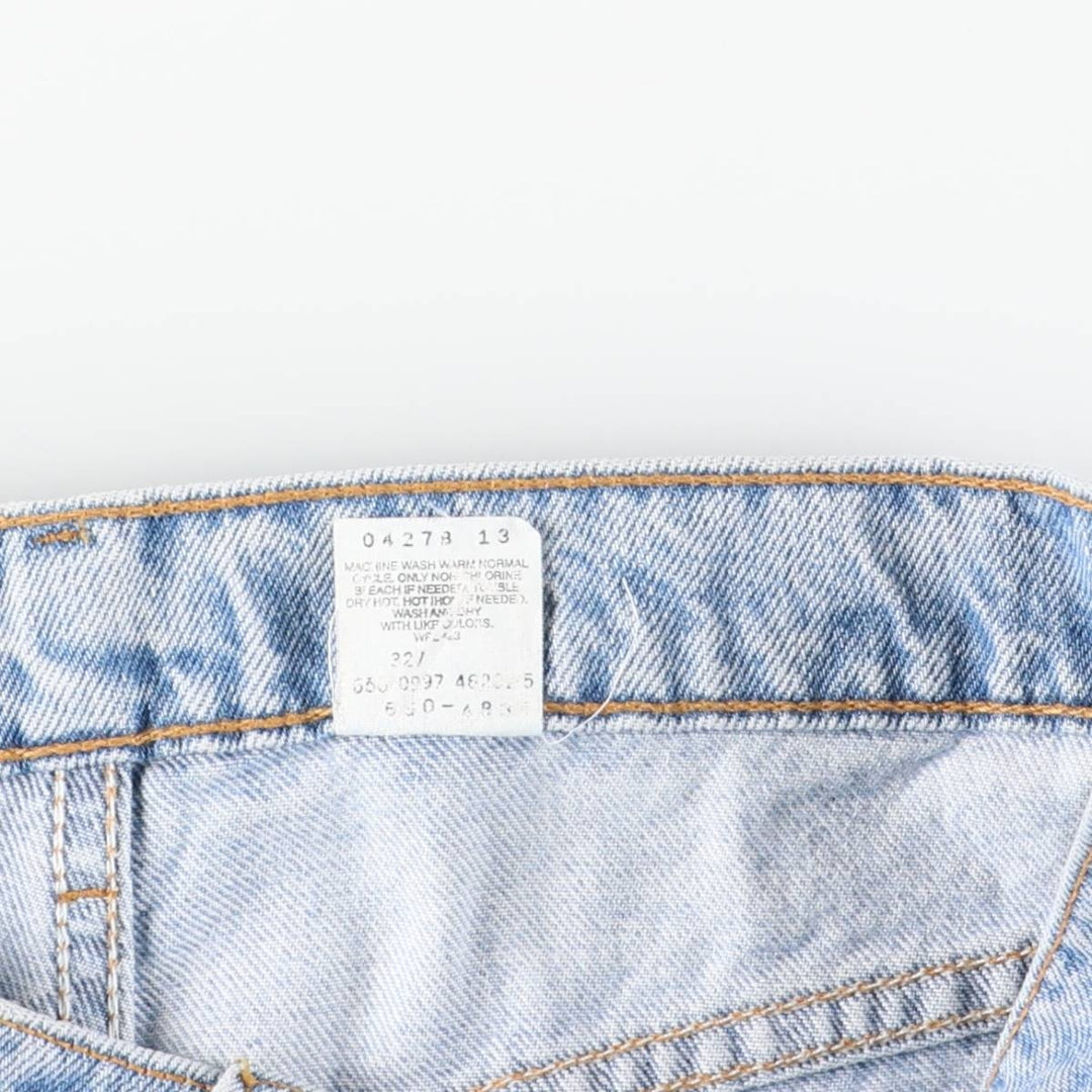 90'S Levi's 550 Relaxed Fit Tapered Denim Pants Made in USA Men's W32 Vintage cotton Blue type light blue Vintage Second Hand