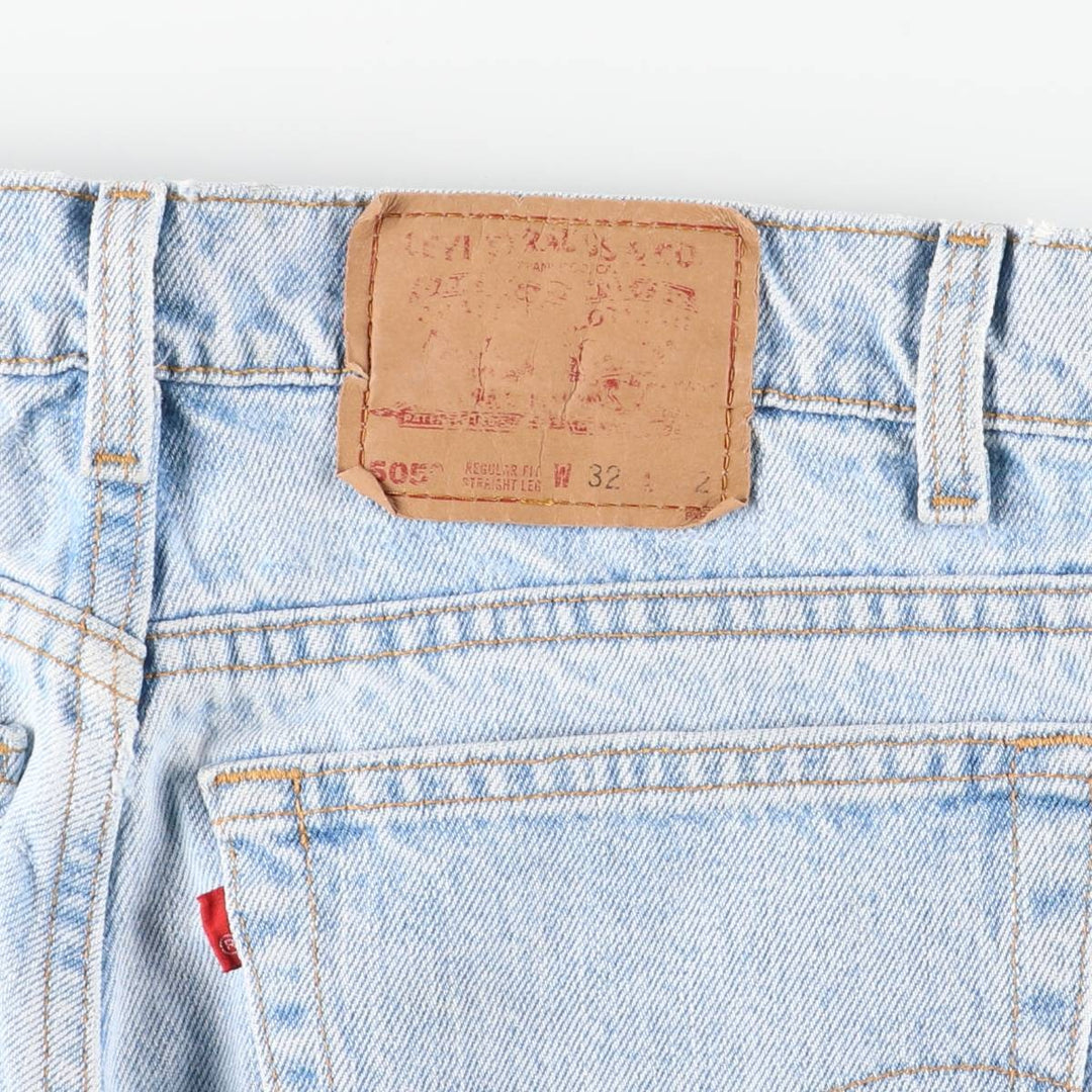 90'S Levi's 505-4834 Regular Fit Straight Leg Tapered Denim Pants, Made in USA, Men's Size 30, Vintage cotton blue type Vintage Second Hand