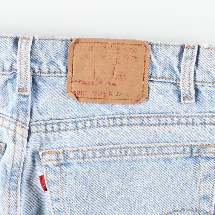 90'S Levi's 505-4834 Regular Fit Straight Leg Tapered Denim Pants, Made in USA, Men's Size 30, Vintage cotton blue type Vintage Second Hand