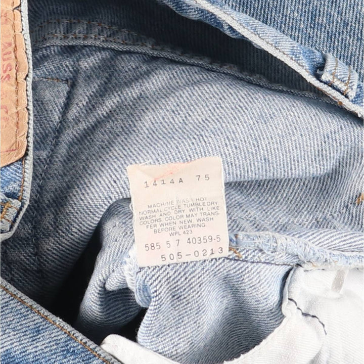 90s-00'S Vintage Levi's 505-0213 Tapered Denim Pants, Made in USA, Men's Size W29 cotton blue type Vintage Second Hand