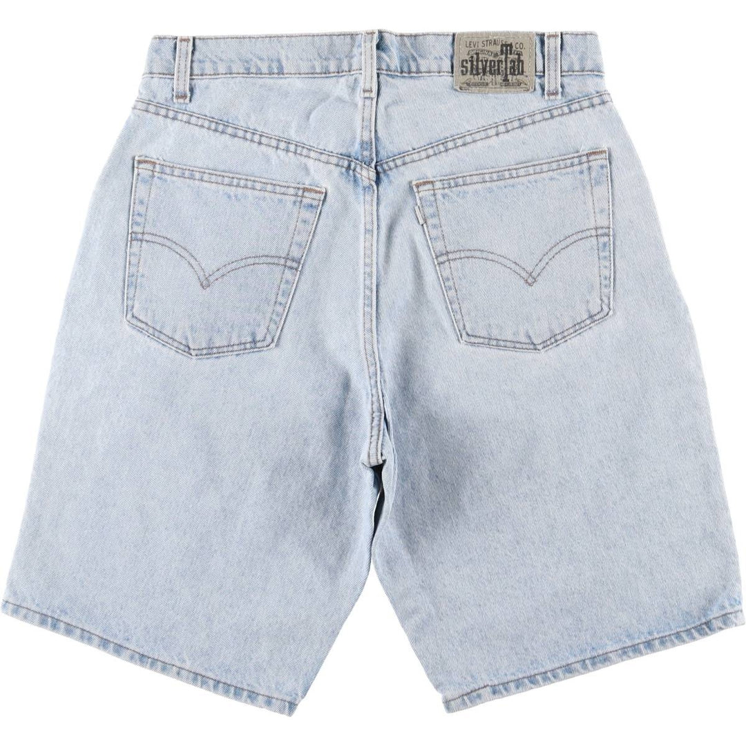 90'S Levi's Silver Tab Loose Denim Shorts, Half Pants, Made in USA, Men's, Size W33, Vintage cotton Blue type light blue Vintage Second Hand