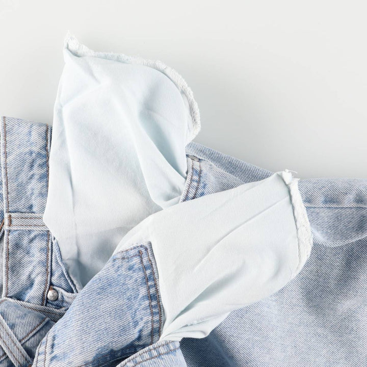 90'S Levi's Silver Tab Loose Denim Shorts, Half Pants, Made in USA, Men's, Size W33, Vintage cotton Blue type light blue Vintage Second Hand