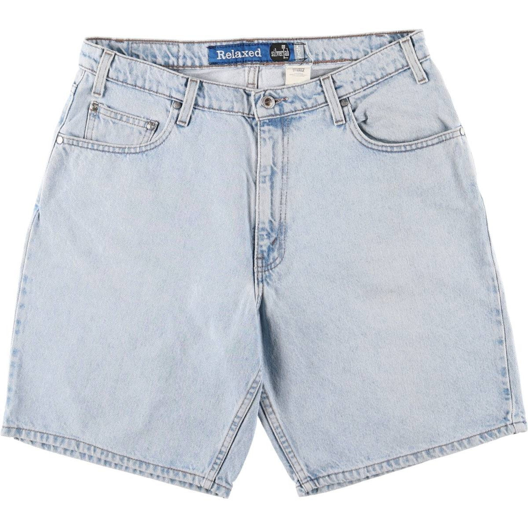 90'S Levi's Silver Tab Relaxed Denim Shorts, Men's, Size 34, Vintage cotton Blue type light blue Vintage Second Hand