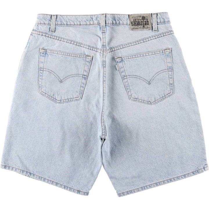 90'S Levi's Silver Tab Relaxed Denim Shorts, Men's, Size 34, Vintage cotton Blue type light blue Vintage Second Hand
