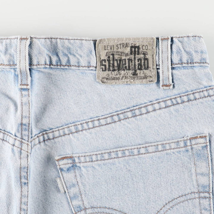 90'S Levi's Silver Tab Relaxed Denim Shorts, Men's, Size 34, Vintage cotton Blue type light blue Vintage Second Hand