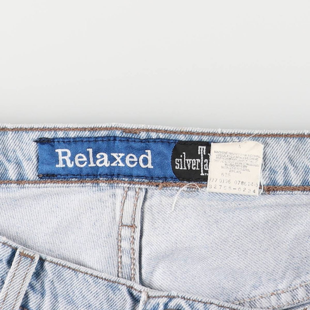 90'S Levi's Silver Tab Relaxed Denim Shorts, Men's, Size 34, Vintage cotton Blue type light blue Vintage Second Hand