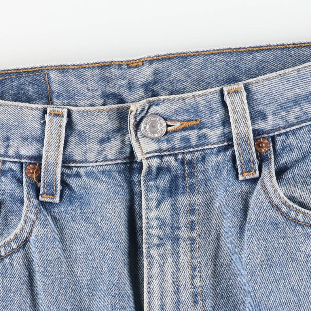 90'S Levi's 00505-4891 Regular Fit Straight Leg Tapered Denim Pants, Men's, Size W32 (Vintage) cotton blue type Vintage Second Hand