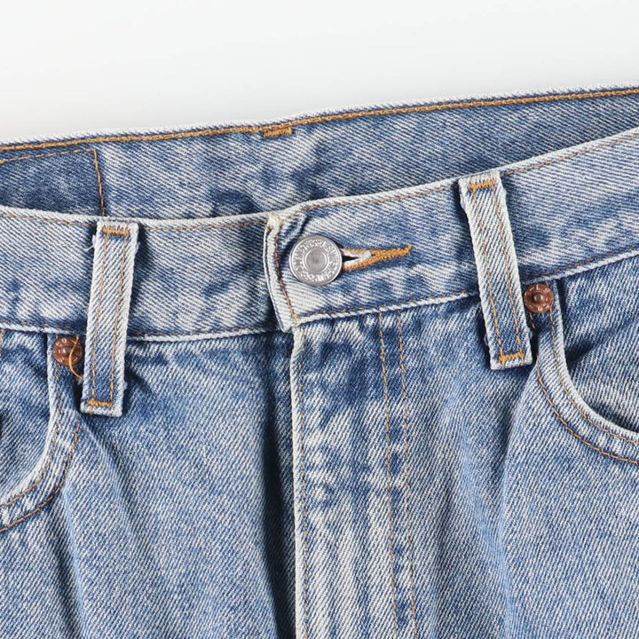 90'S Levi's 00505-4891 Regular Fit Straight Leg Tapered Denim Pants, Men's, Size W32 (Vintage) cotton blue type Vintage Second Hand