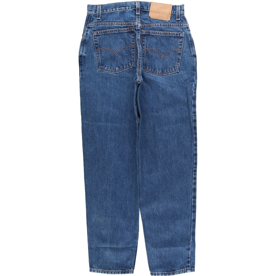 90'S Levi's 15551-4837 Relaxed Fit Tapered Leg Denim Pants, Made in USA, Women's Size L (W29) cotton blue type Vintage Second Hand