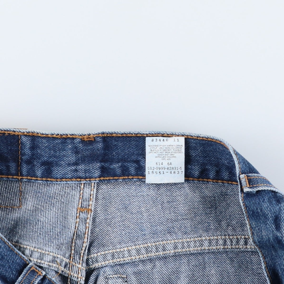 90'S Levi's 15551-4837 Relaxed Fit Tapered Leg Denim Pants, Made in USA, Women's Size L (W29) cotton blue type Vintage Second Hand