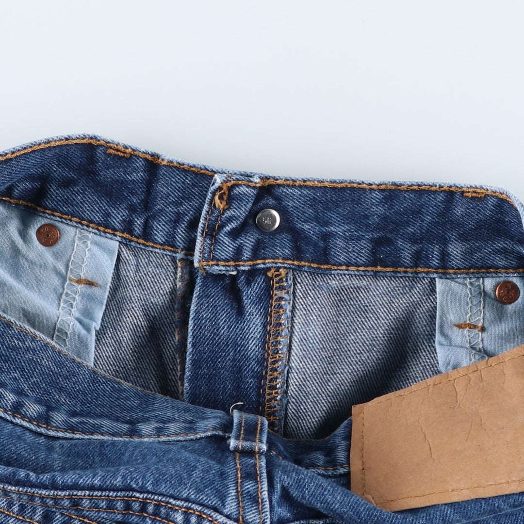 90'S Levi's 15551-4837 Relaxed Fit Tapered Leg Denim Pants, Made in USA, Women's Size L (W29) cotton blue type Vintage Second Hand