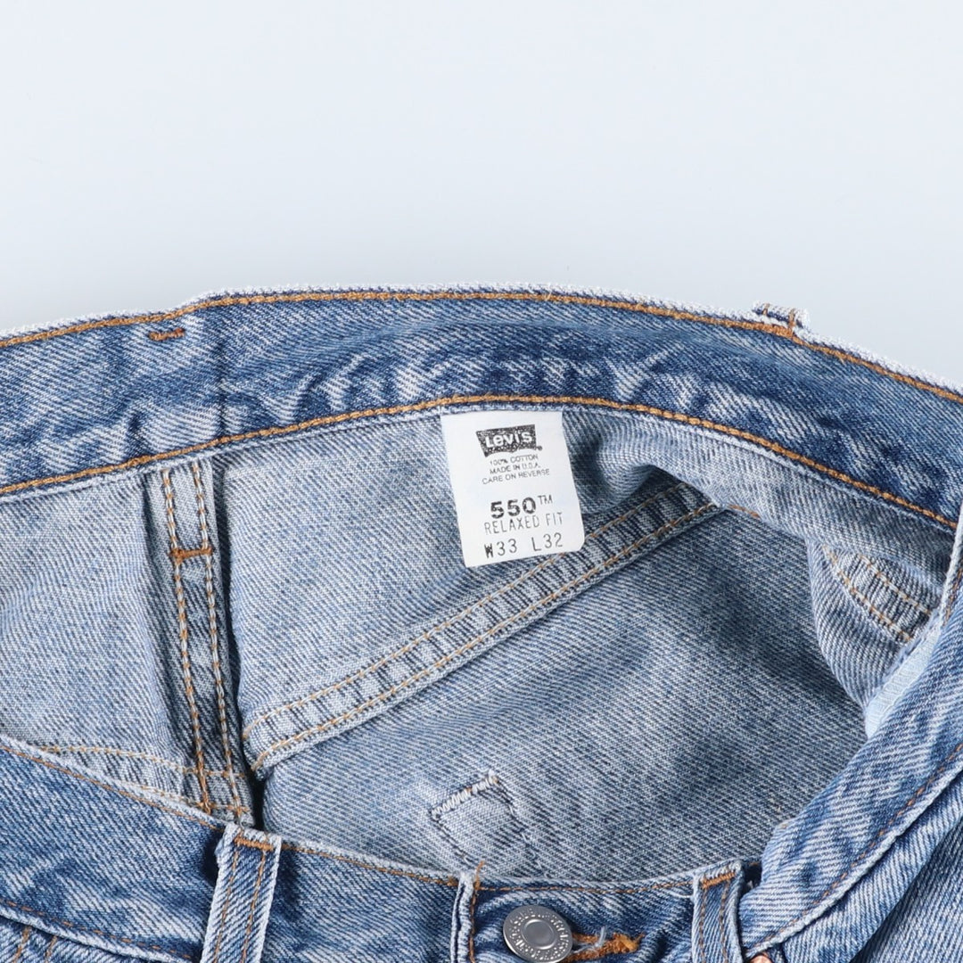 00'S Levi's 550 Relaxed Fit Tapered Denim Pants Made in USA Men's W32 cotton blue type Vintage Second Hand