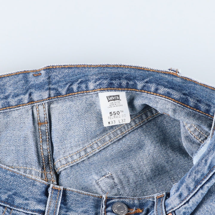 00'S Levi's 550 Relaxed Fit Tapered Denim Pants Made in USA Men's W32 cotton blue type Vintage Second Hand
