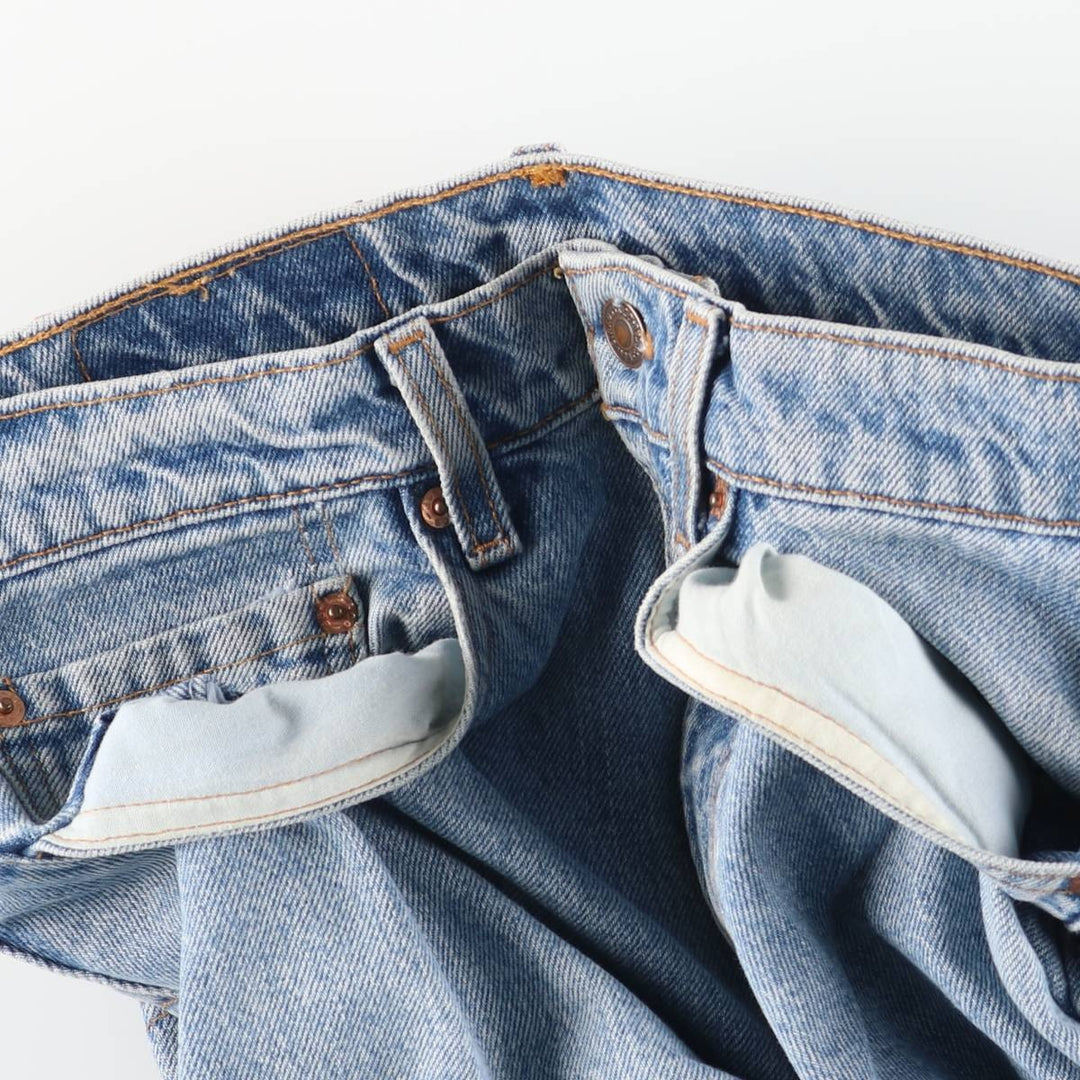90'S Levi's 505-4891 Regular Fit Straight Leg Tapered Denim Pants, Made in USA, Men's, Size W31, Vintage cotton blue type Vintage Second Hand