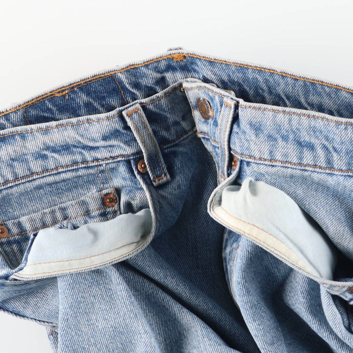 90'S Levi's 505-4891 Regular Fit Straight Leg Tapered Denim Pants, Made in USA, Men's, Size W31, Vintage cotton blue type Vintage Second Hand