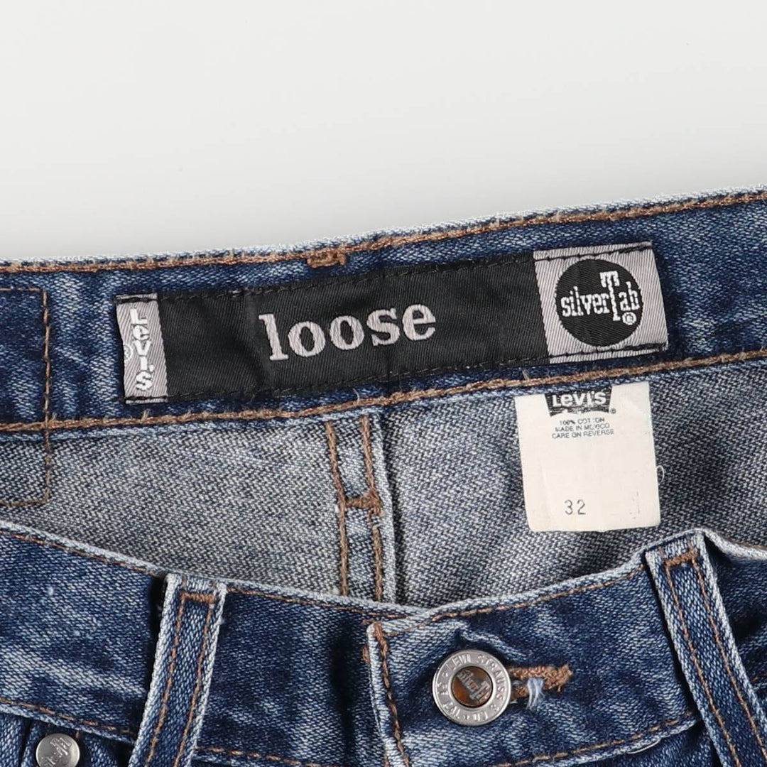 2000'S Levi's Silver Tab Loose Denim Shorts/Jorts Men's Size W32 cotton blue type Vintage Second Hand