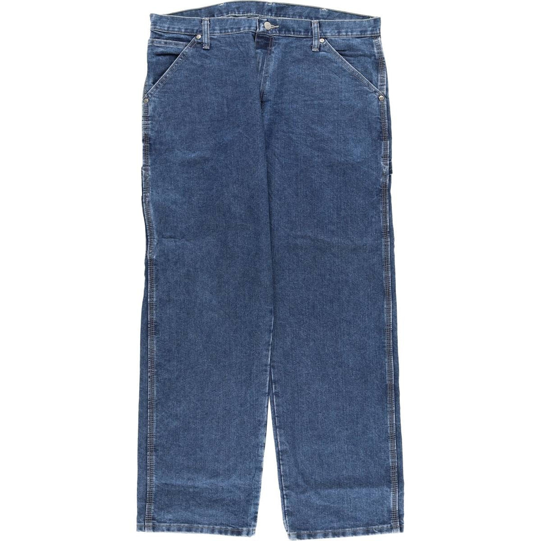 00'S Wrangler CARPENTER denim painter pants for men, equivalent to w37 cotton blue type Vintage Second Hand