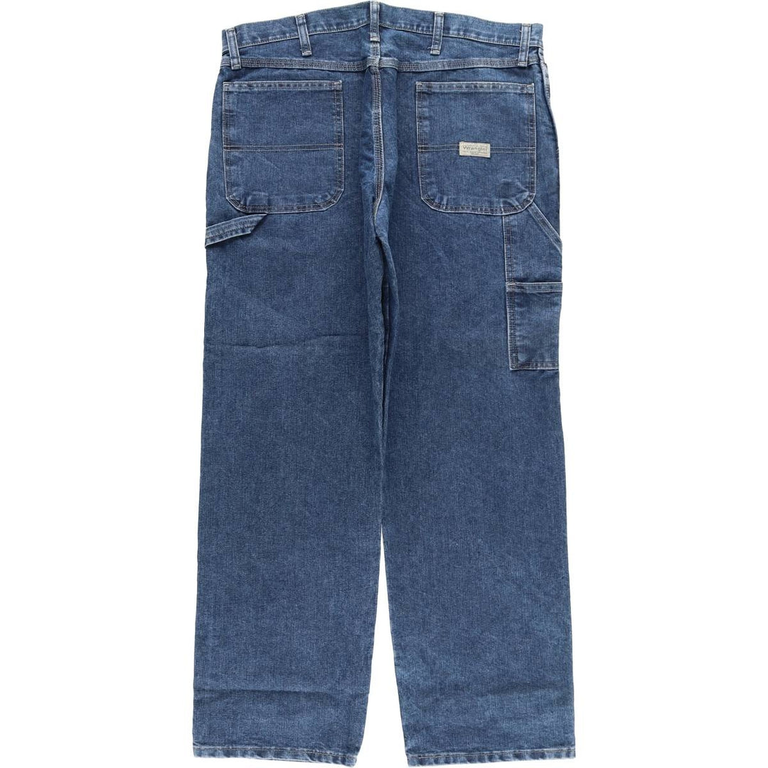 00'S Wrangler CARPENTER denim painter pants for men, equivalent to w37 cotton blue type Vintage Second Hand
