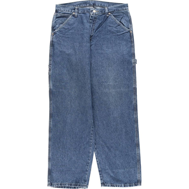 00'S Wrangler CARPENTER denim painter pants for men, equivalent to W32 cotton blue type Vintage Second Hand