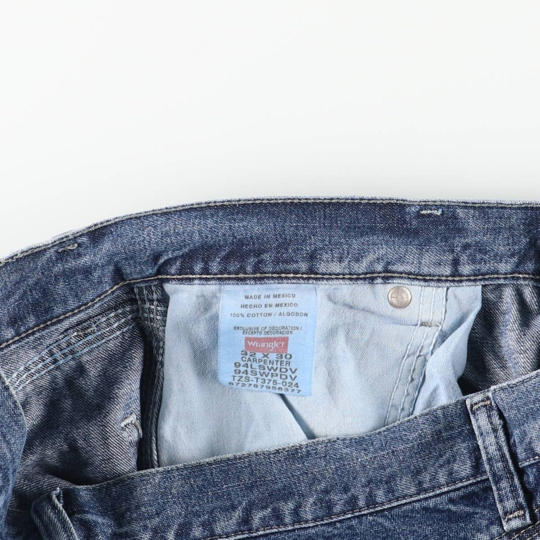 00'S Wrangler CARPENTER denim painter pants for men, equivalent to W32 cotton blue type Vintage Second Hand