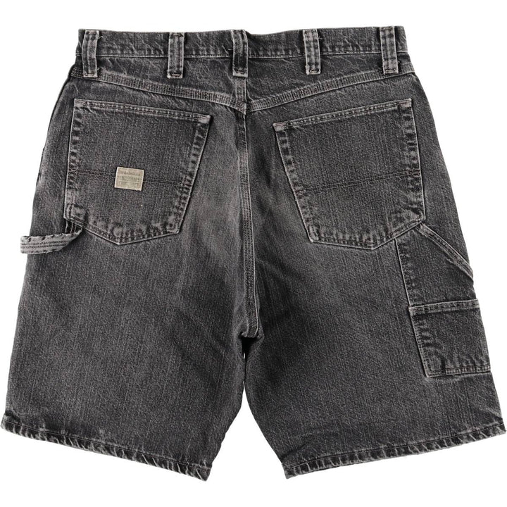2000'S Wrangler Black Denim Painter Shorts, Men's, Size W35 cotton black type Vintage Second Hand