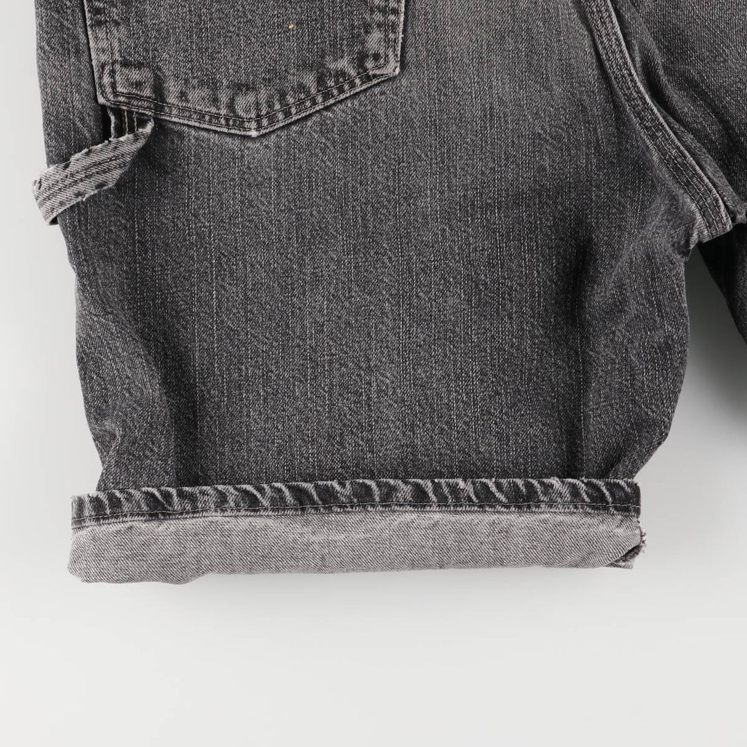 2000'S Wrangler Black Denim Painter Shorts, Men's, Size W35 cotton black type Vintage Second Hand