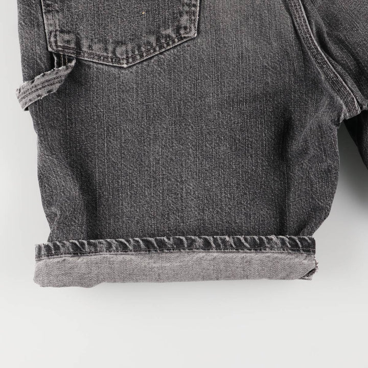 2000'S Wrangler Black Denim Painter Shorts, Men's, Size W35 cotton black type Vintage Second Hand