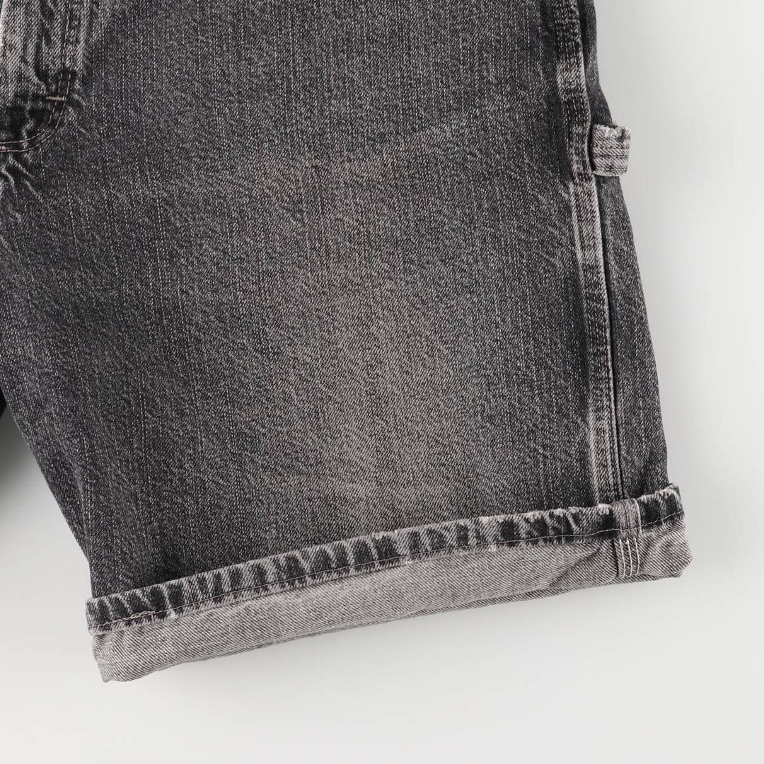 2000'S Wrangler Black Denim Painter Shorts, Men's, Size W35 cotton black type Vintage Second Hand