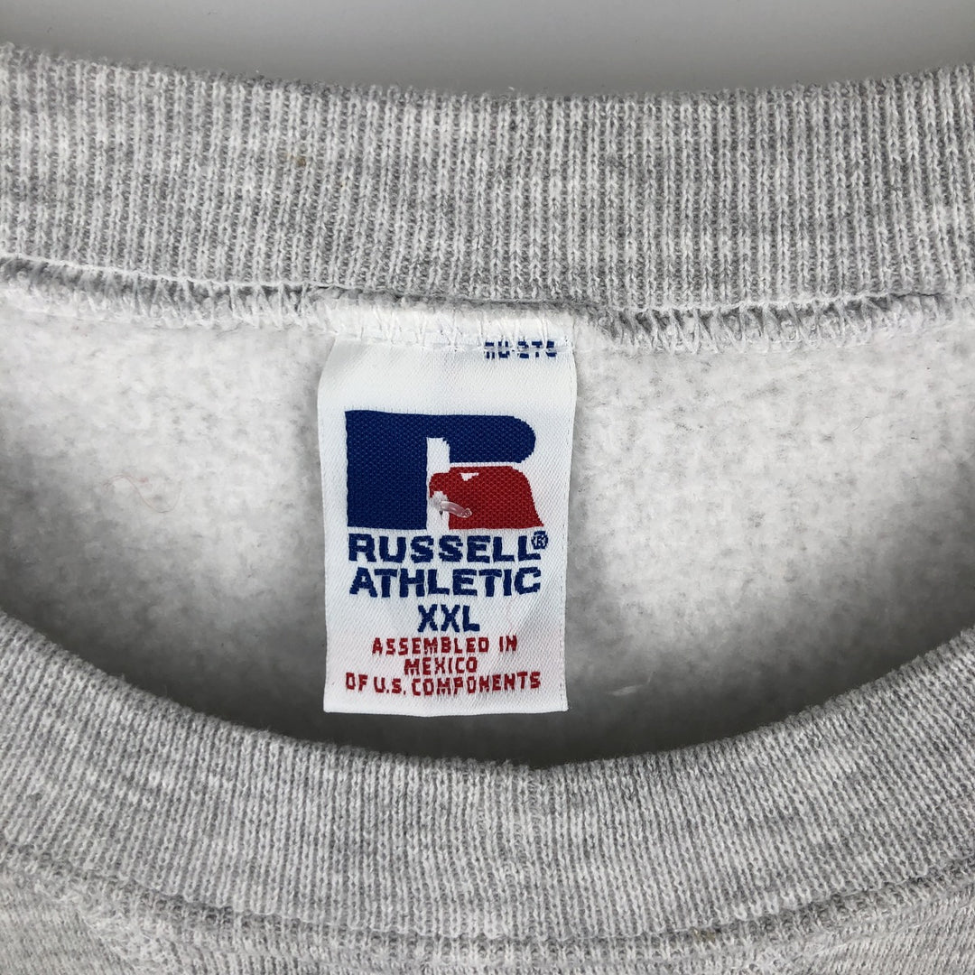 Vintage 90'S Russell ATHLETIC college sweatshirt, men's size XXL cotton gray type Vintage Second Hand