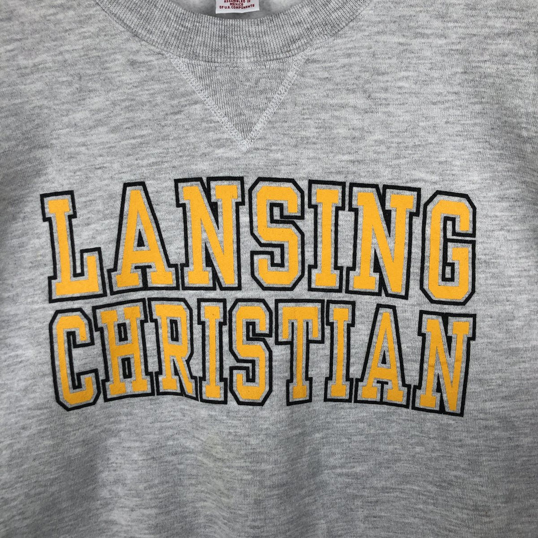 Vintage 90'S Russell ATHLETIC college sweatshirt, men's size XXL cotton gray type Vintage Second Hand