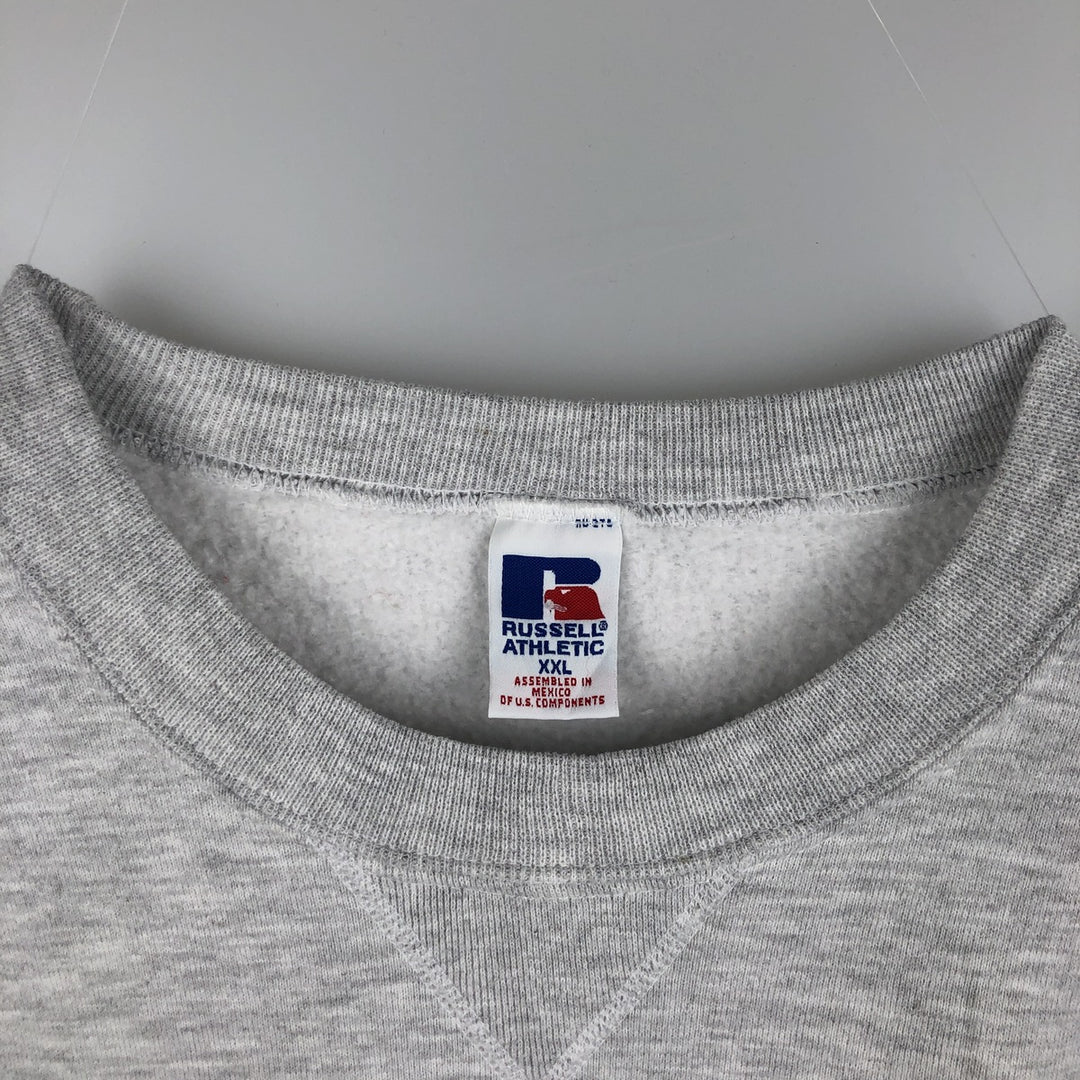 Vintage 90'S Russell ATHLETIC college sweatshirt, men's size XXL cotton gray type Vintage Second Hand