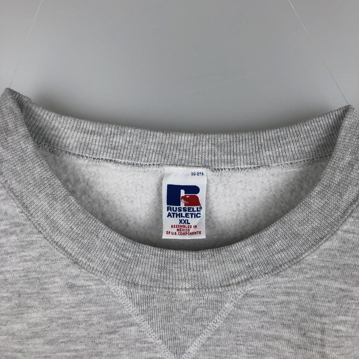 Vintage 90'S Russell ATHLETIC college sweatshirt, men's size XXL cotton gray type Vintage Second Hand