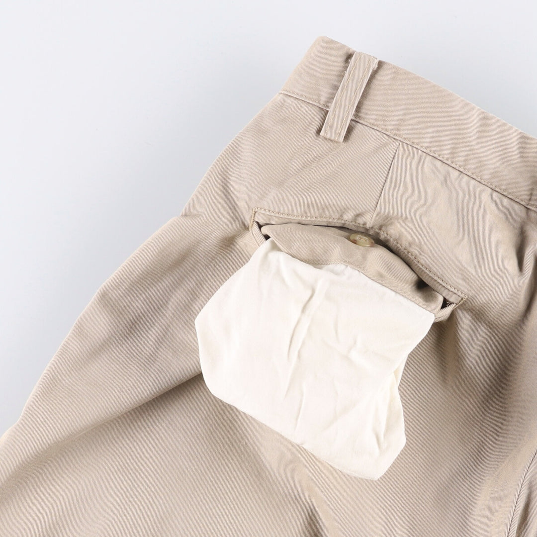 Ralph Lauren POLO by Ralph Lauren ANDREW PANT Two-pleat chino pants for men, equivalent to W34 cotton Beige type Vintage Second Hand