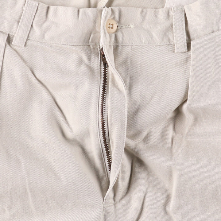 Ralph Lauren POLO by Ralph Lauren ANDREW PANT Two-pleat chino pants for men, equivalent to W34 cotton ivory Vintage Second Hand
