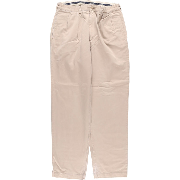 Ralph Lauren Polo Ralph Lauren Andrew Pant Two-pleat Chino Pants Men's Size W34 cotton Beige type Vintage Second Hand