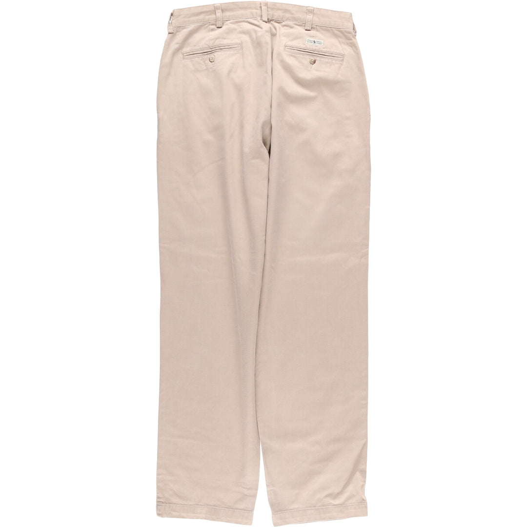 Ralph Lauren Polo Ralph Lauren Andrew Pant Two-pleat Chino Pants Men's Size W34 cotton Beige type Vintage Second Hand